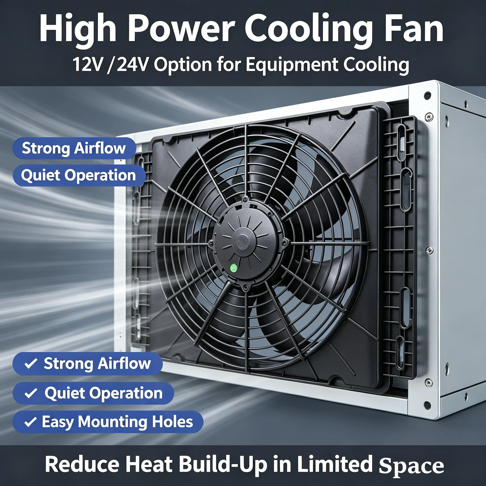 High-power Automotive Cooling Electronic Fan, 14x18 Automotive Water Tank, Parking Air Conditioner Condenser
