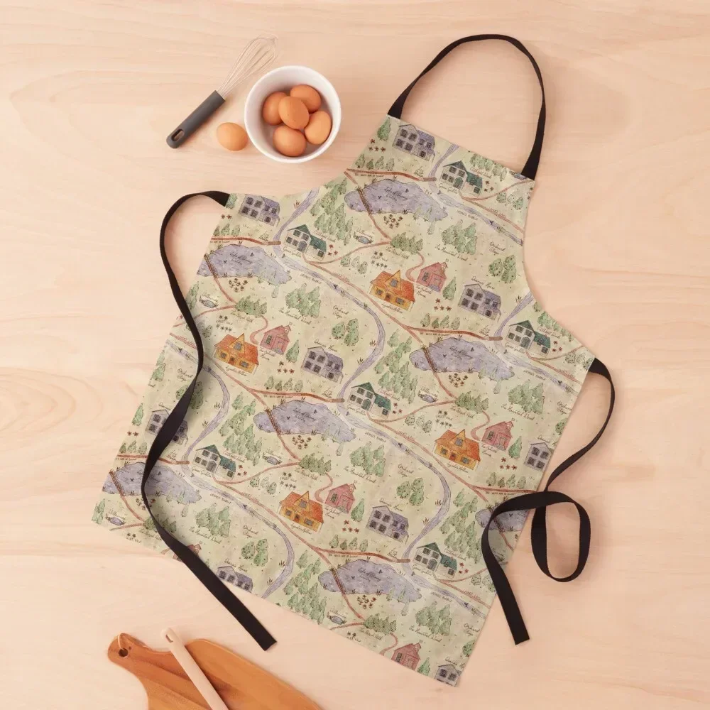 

Anne of Green Gables Map of Avonlea Apron Men gift Kitchen Kawaii Accessories Kitchen Utensils Home Supplies Apron