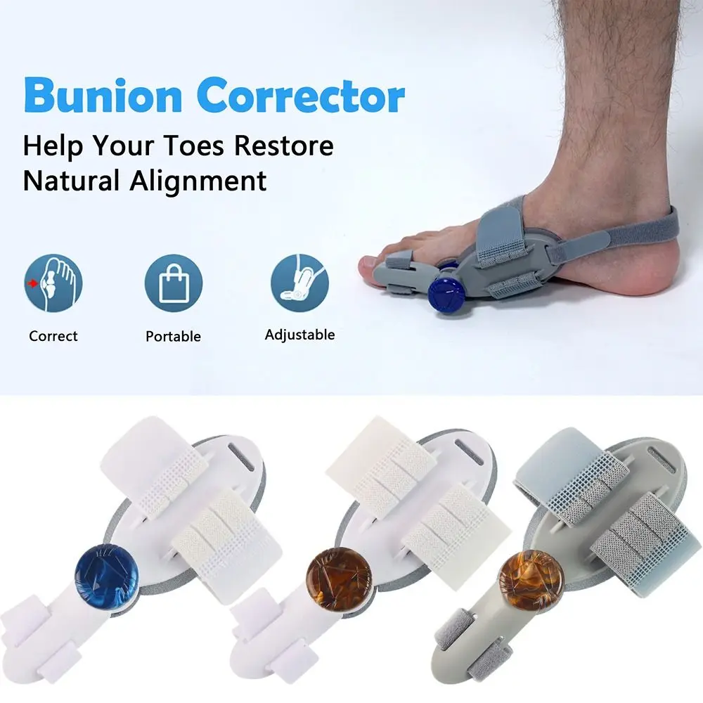 

Adjustable Bunion Corrector with Anti-slip Heel Strap Breathable Rotatable Toe Braces Easy To Wear Comfortable