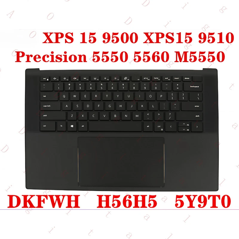 

YU-- for Dell XPS15 9500 9510 Precision 5550 5560 CShellUSSmall keyboard with wrist rest and casing0DKFWH 0H56H5 05Y9T0 MNJ4W