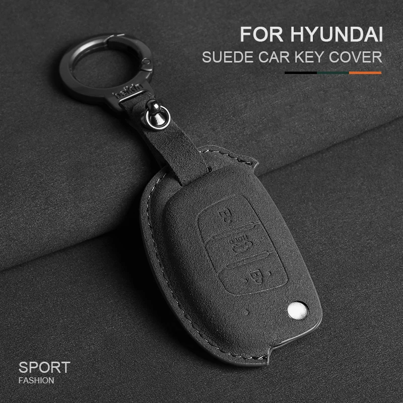

Car Flip Key Case Cover Keychain For Hyundai Grand i10 2023 IX35 IX45 I20 I30 HB20 Elantra Solaris Sonata Santa Fe Sport Tucson