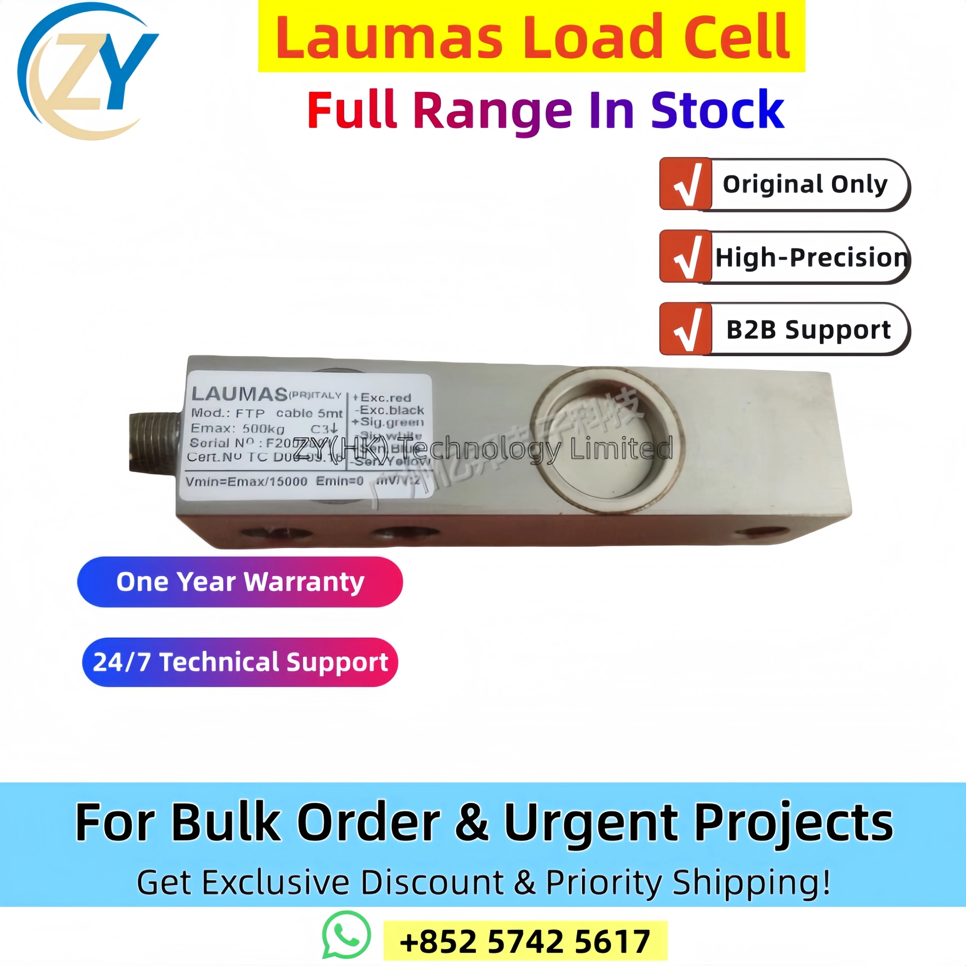 Genuine FTP-500Kg FTP-750Kg FTP-1000Kg FTP Laumas Load Cell Industrial Weighing Measurement Sensor