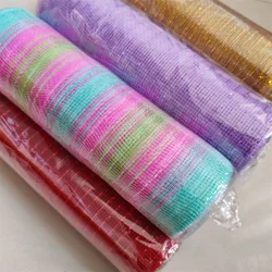 10Yards 26CM Deco Poly Mesh Ribbon 10 Inch Wide Metallic Ribbon for Christmas Wreath Decoration Halloween DIY Wrapping