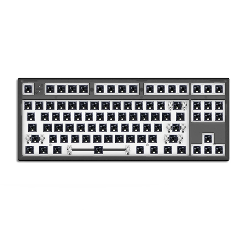 Sem fio programável Gaming Keyboard Kit, Bluetooth, três modos, acessórios teclado mecânico, Full Key, K87