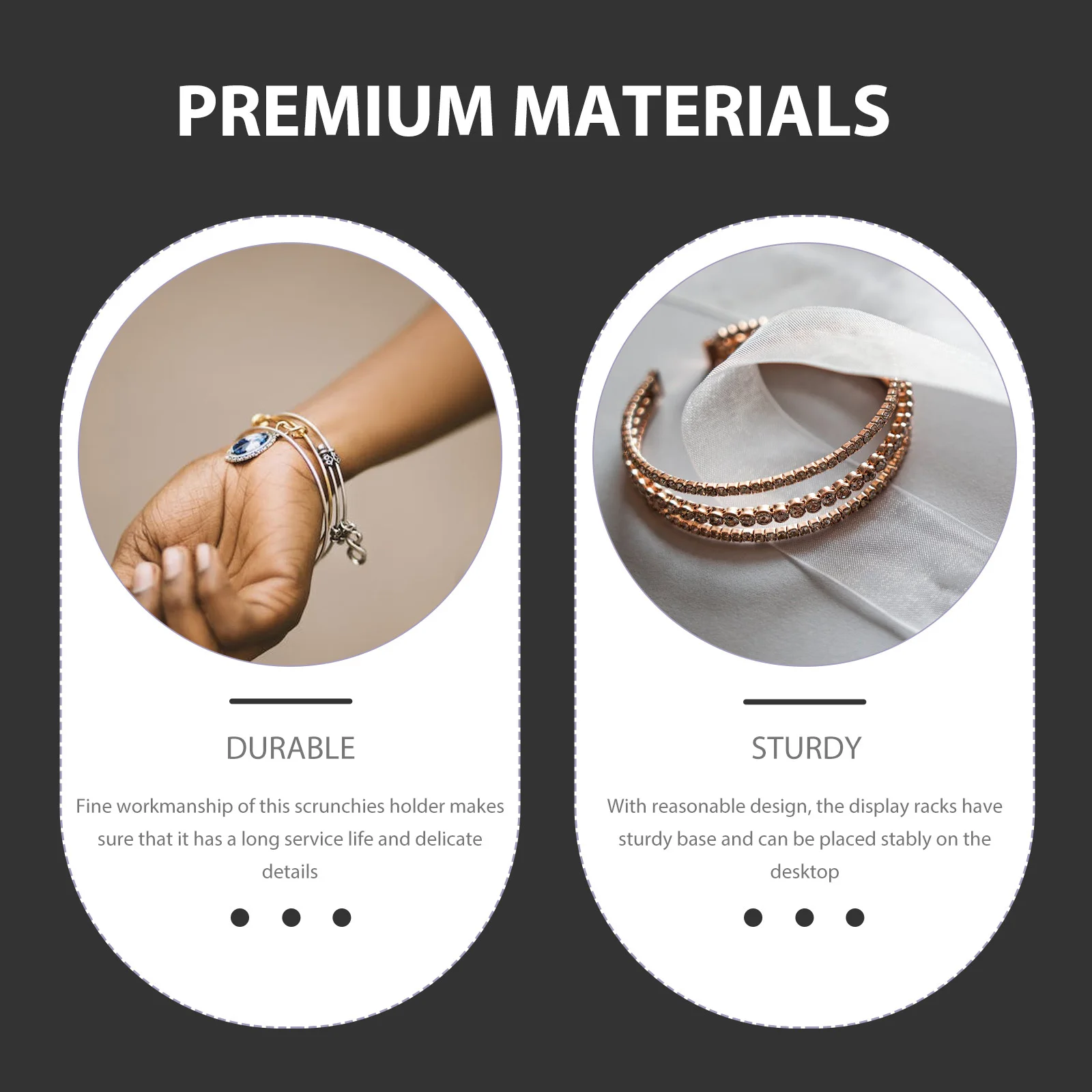 

Acrylic Scrunchies Holder 2 Tier Hair Ring Organizer Transparent Jewelry Display Rack For Home Desktop Storage Bracelet