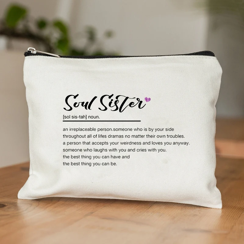 

Makeup Bag Sisters Gifts from Sister Friendship Gifts for Women Friends Birthday Gifts from Christmas Weekend Travel Accessiores