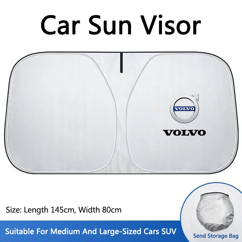 Folding Car Windshield Sun Shade Cover Visor UV Protector For Volvo EX90 V60 V40 XC90 S60 XC60 V50 V70 S90 XC40 S80 V90 EX30 C70 view 4