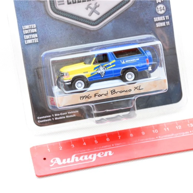 

GreenLight 1:64 1996, Ford Bronco XL, имитация сплава, модель микроавтомобиля, коллекция украшений, игрушечный автомобиль в подарок