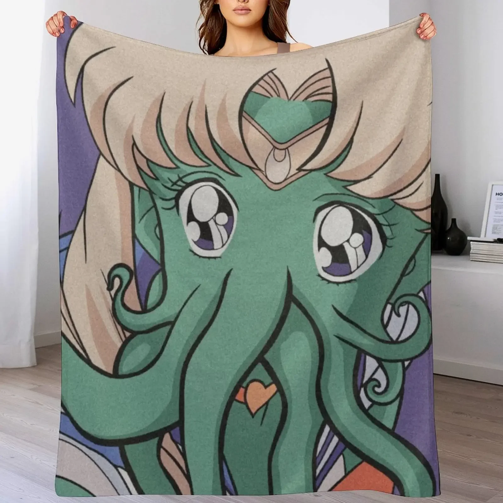 

Sailor Chtulhu Throw Blanket Decorative Beds Plaid on the sofa Hairy Cute Plaid Blankets