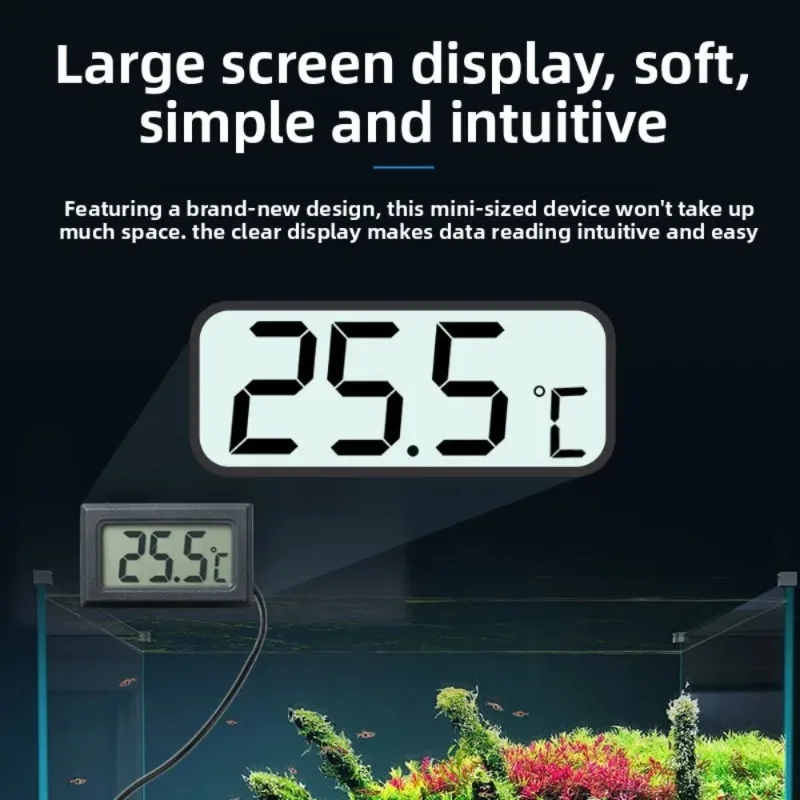 FY-10 Termómetro digital LCD Sensor de temperatura Probador de temperatura Detector Monitor Sensor Cable para termómetro de acuario