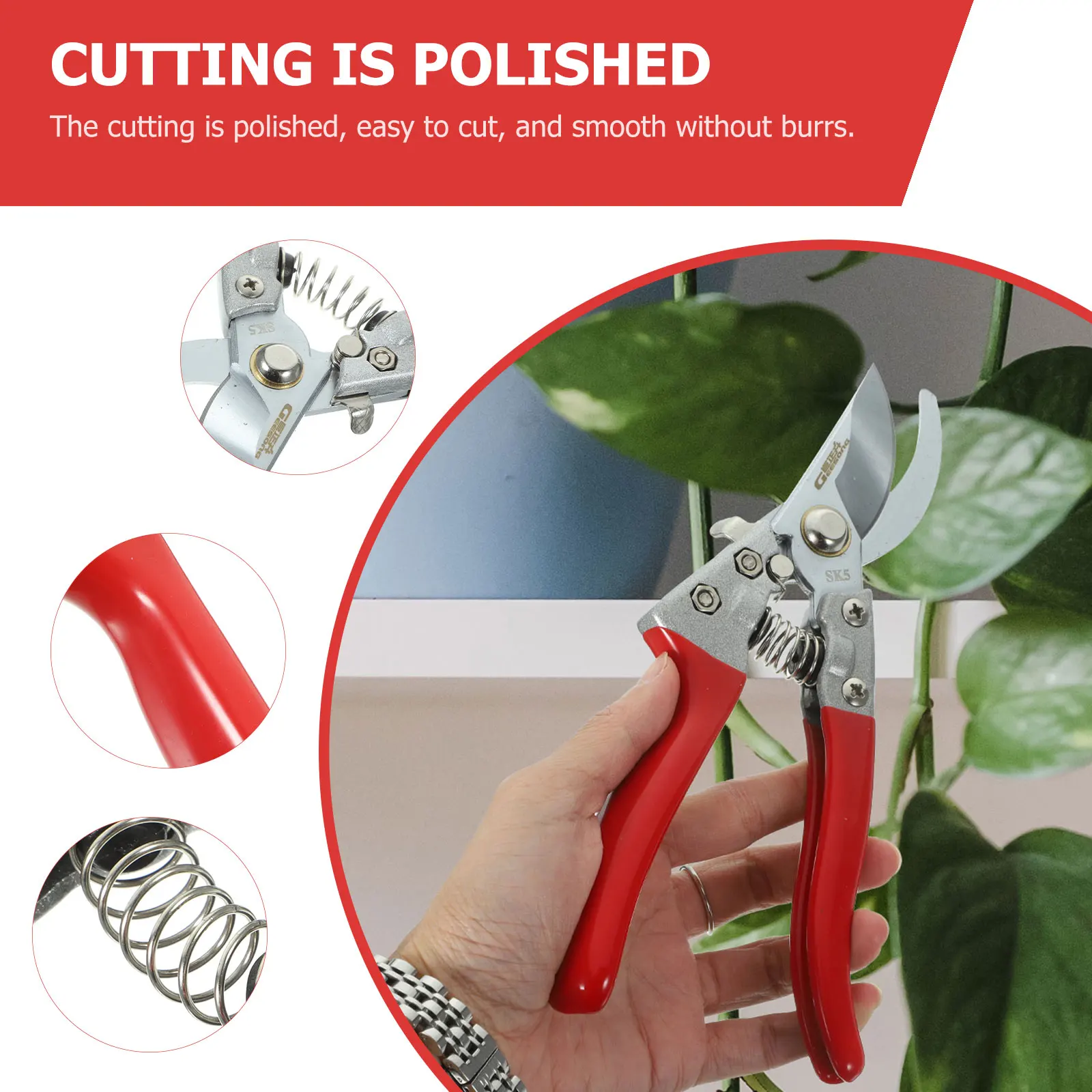 

Multifunctional Pruning Shears Stainless Steel Gardening Scissors Professional Tool for Plants Trees Shrubs Easy Cutting Smooth