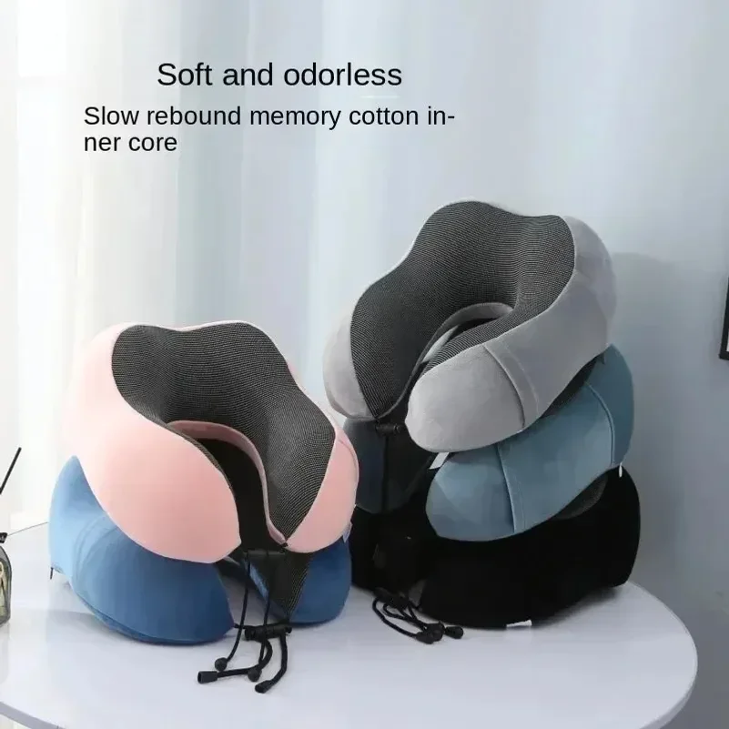 Cotton U-Shaped Cervical Travel Pillow with Ergonomic Magnetic Memory for Car, Plane, Office, Home, 1 Unit