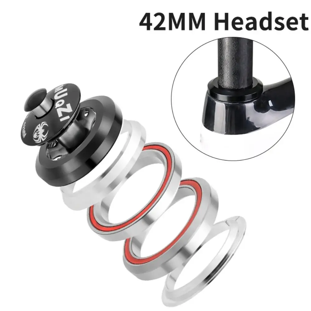 

42mm Road Bike Headset 28.6mm Straight Fork Waterproof Double Bearing Headset Stable Anti-sand Semi-Integrated Headset