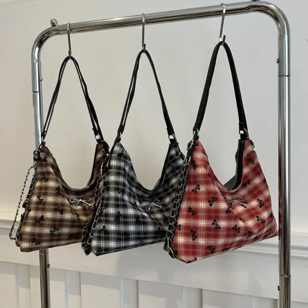 New Cute Bow Shoulder Bag Large Capacity Adjustable Strap Women's Backpack Zipper Closure Tote Handbag Students