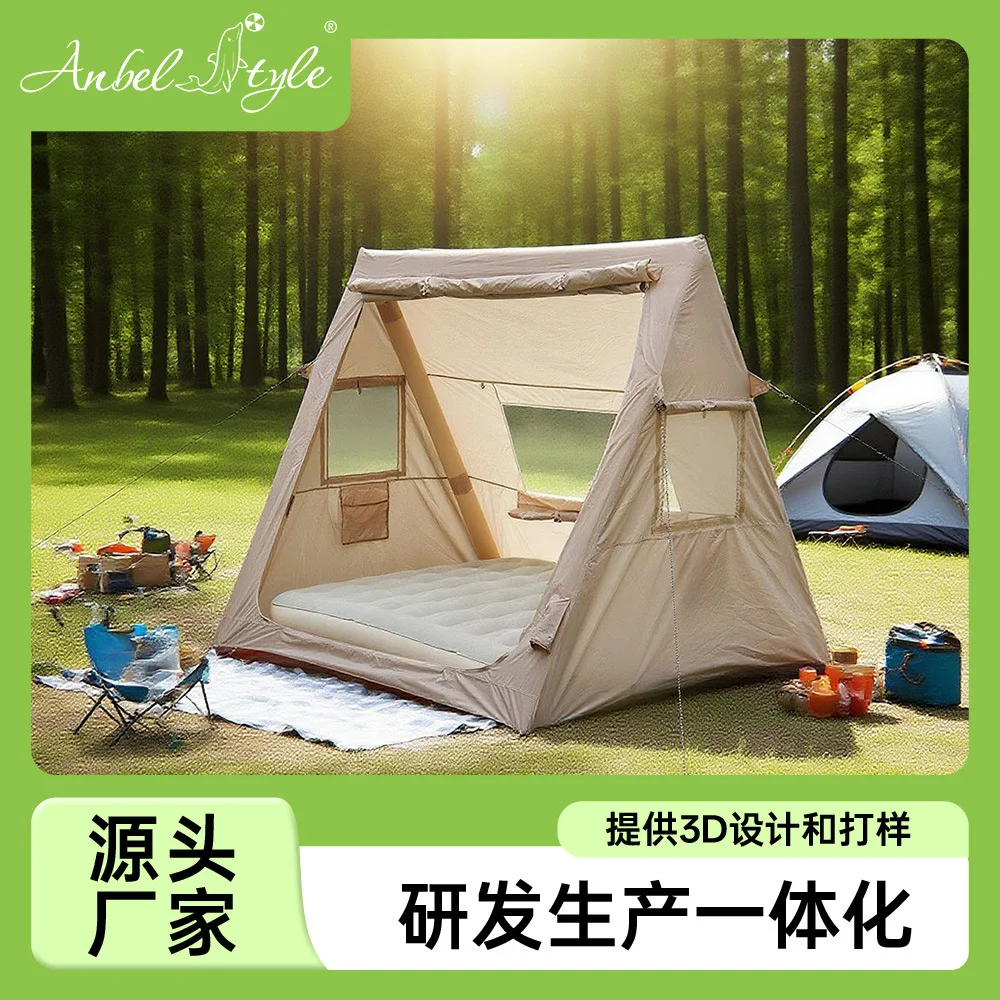 Outdoor inflatable tent rainproof family sunscreen summer camp camping tent inflatable seat