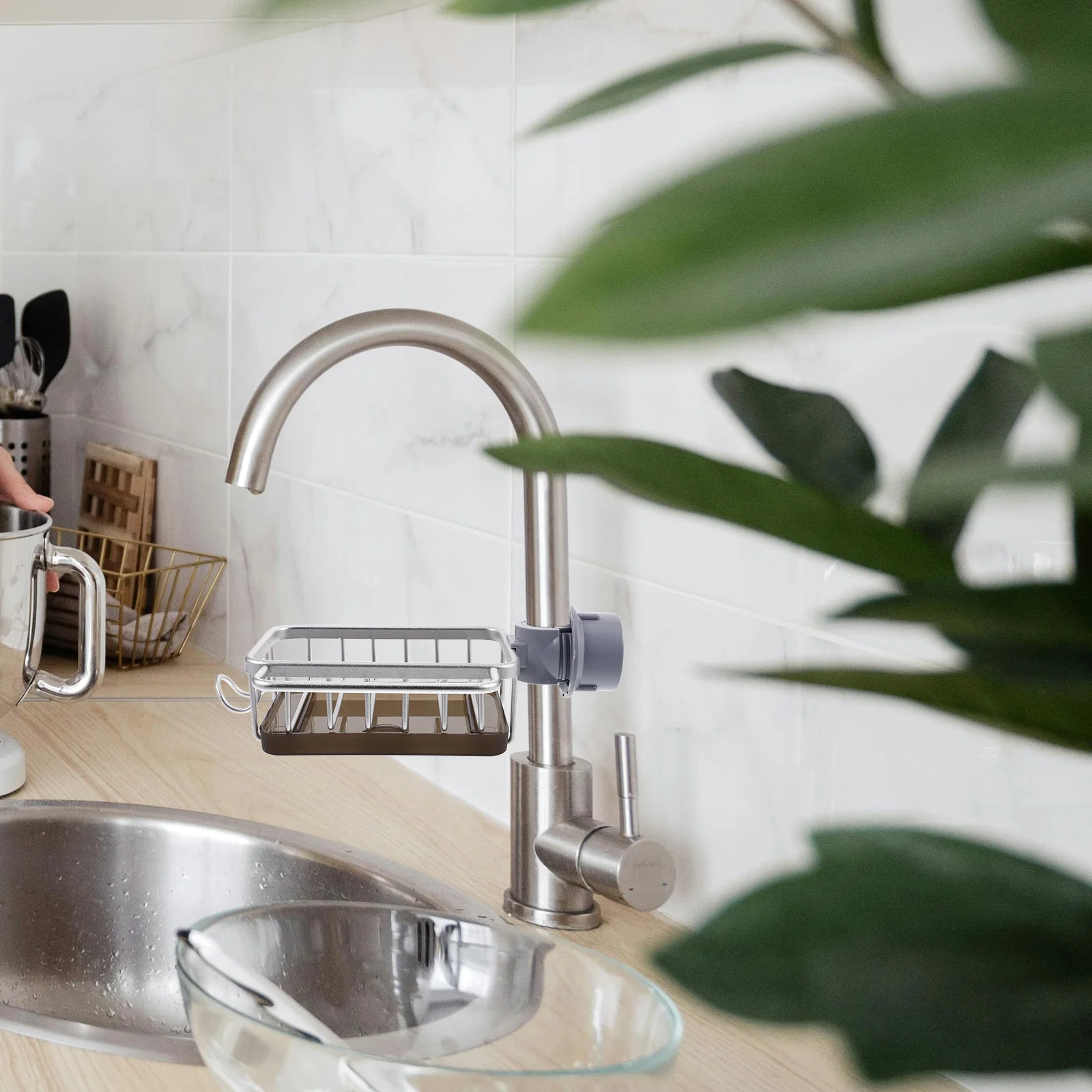 

Sink Rack Sponge Holder Dish Brush Towel Scrubber Tray Cloth Dishcloth Hanger Plastic Drainer Soap Dispenser