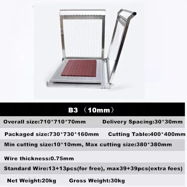 SUS304 Double Arm Germany Manual Cheese Cake Chocolate Guitar Cutter 400mm Cutting Table For Pastry