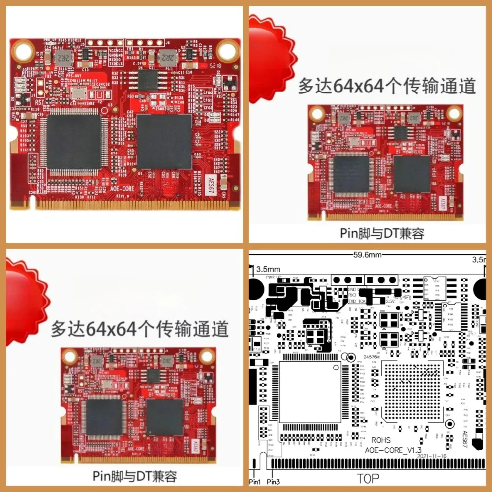 64x64 AES67 Audio Over IP Transport Module A264 Professional Studio Live Sound Interface
