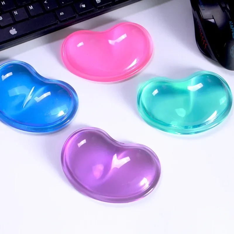 Quality Wavy Comfort Gel Computer Mouse Hand Wrist Rests Support Cushion Pad,Fashion Silicone Heart-shaped Wrist Pad