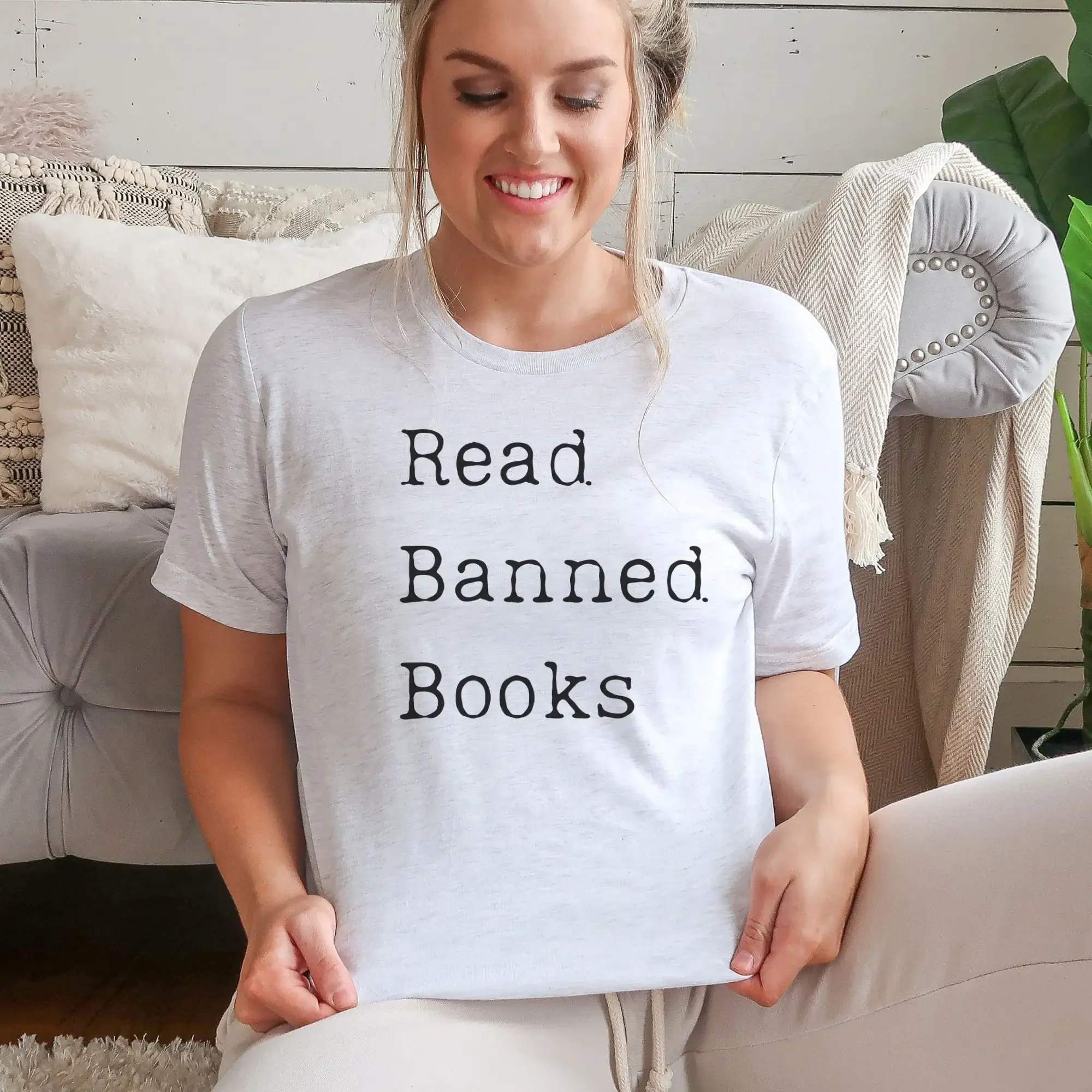 Read Banned Books Book Lover Tee Week Bookish Shirt Library Teacher Literature Social Awareness