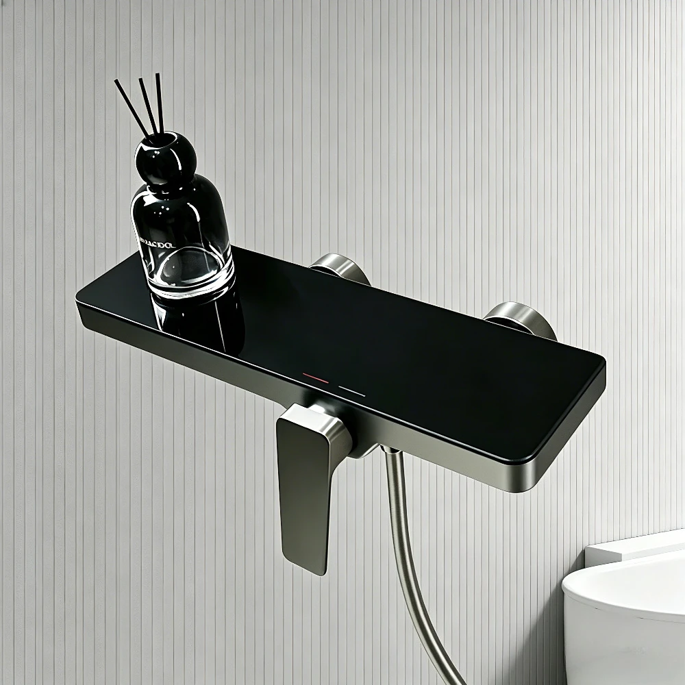 Single Ways Water Outlet Bathroom Shower Set Wall Mounted Bathroom Shower Faucet Set Rainlfall Pressurized Shower System Set