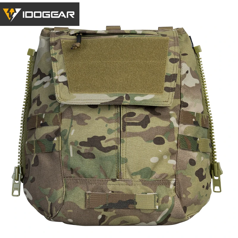 IDOGEAR Tactical Zip on Panel Pouch Backpack Plate Carrier Bag for CPC AVS JPC2.0 Vest 3531