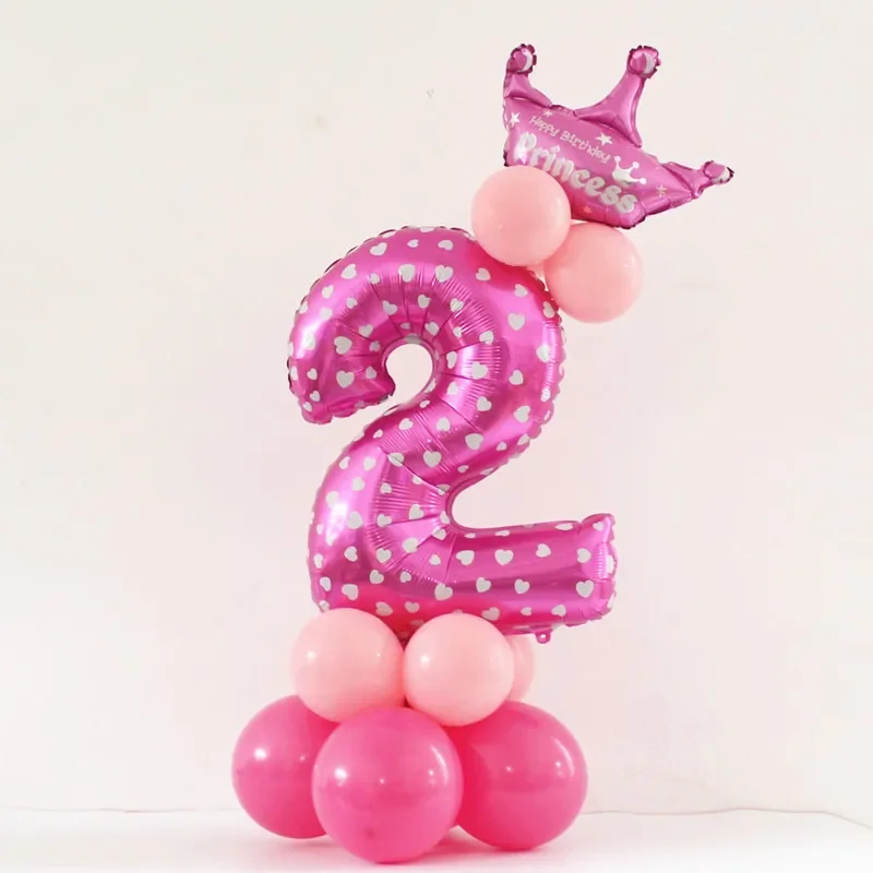 Happy Birthday Party Decoraties Kids Ballon Aluminium Digit Lucht Ballen Event Party Bruiloft Benodigdheden Hoeden