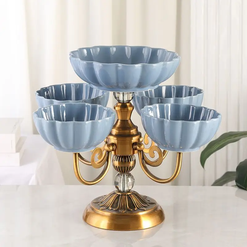 Prato de frutas giratório de alta qualidade, mesa de centro para sala de estar familiar para ano novo chinês, prato de frutas, prato de frutas secas