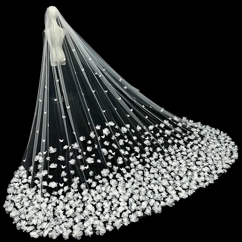 

Bridal Veil Korean Long Silk Flower Veils