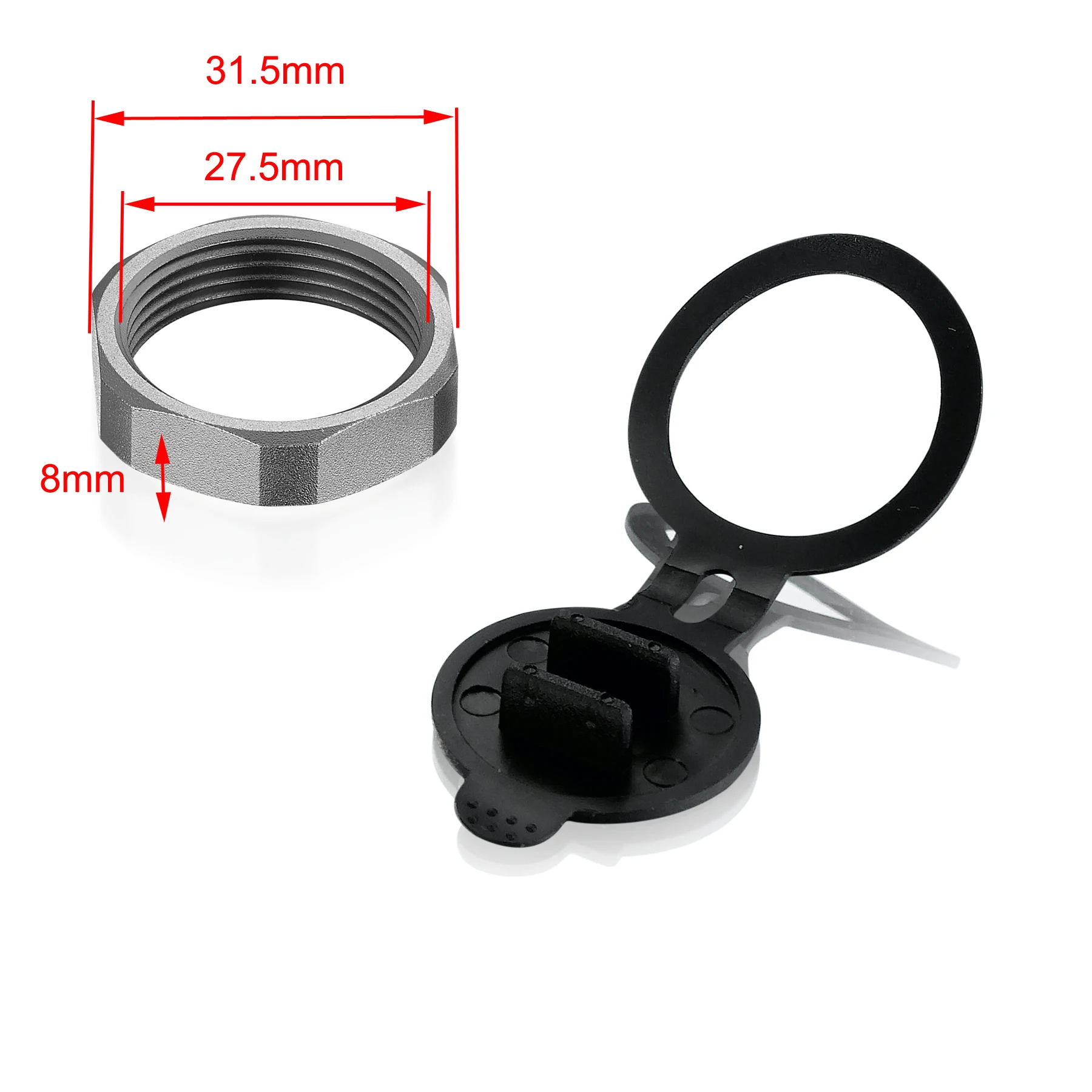Bochara Flush Mount Panel Dual USB3.0 USB2.0 Male to Female Extension Cable With Indicator Light Aluminum Alloy Shell For Car 1m