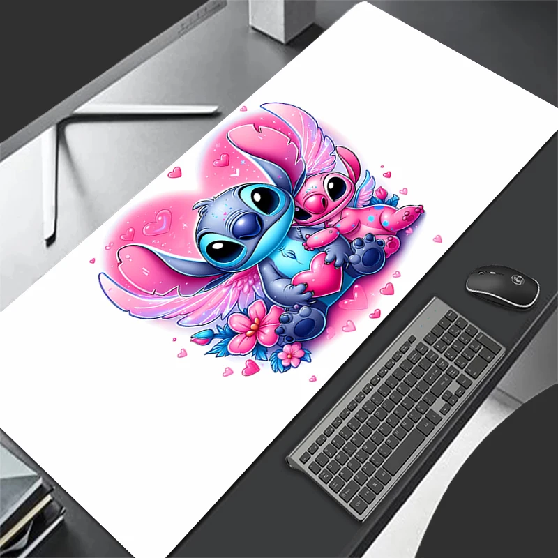 Tapis de souris Stitch Anime pour adolescents, beaux accessoires de jeu de dessin animé, clavier, sous-souris d'ordinateur portable, bureau, polymères, cadeaux