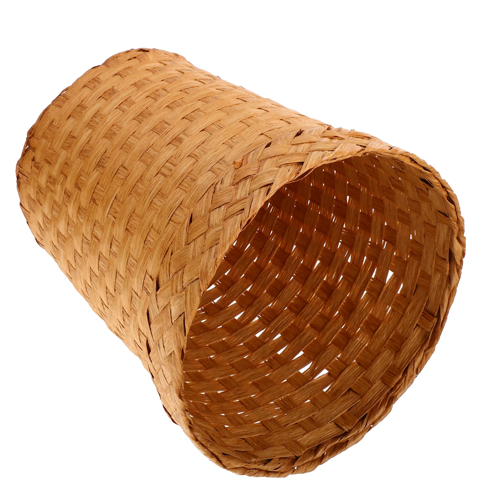 

Woven Storage Basket Multi-Purpose Home Office Trash Can Organizing Baskets Stylish Household Decoration