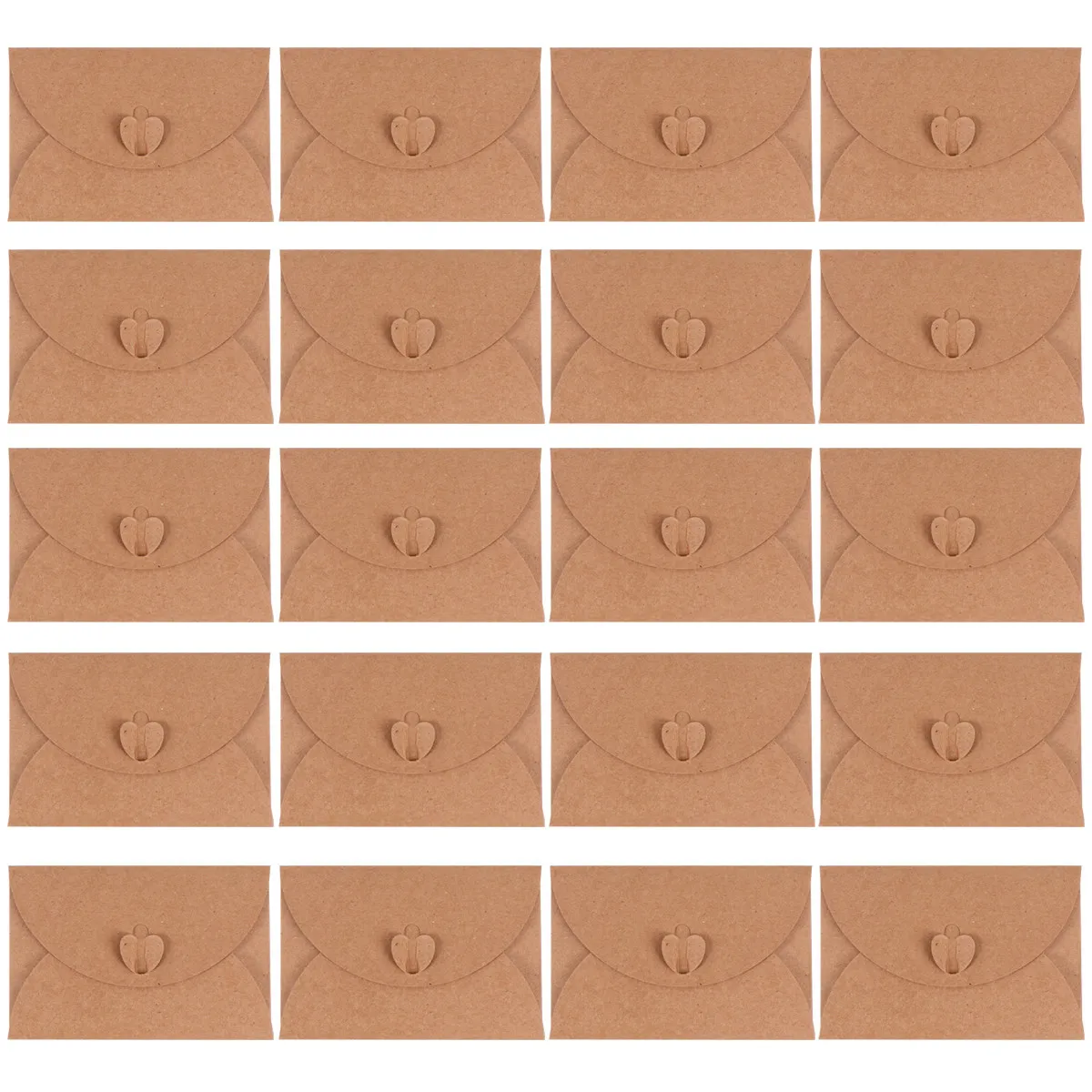 20Pcs Classic Brown Paper Envelopes Eco Friendly Heavy Duty Craft Envelopes for Anniversaries Thanksgiving Valentines Greeting