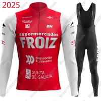 G.D. Supermercados Froiz 2025 Cycling Jersey Set Clothing Suit Spain Mens Long Sleeve MTB Bike Road Pants Bib Ropa Ciclismo