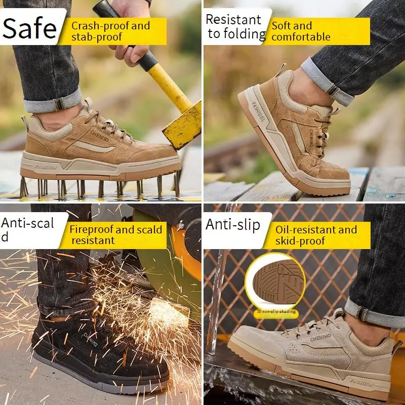 Botas de trabajo antipinchazos antideslizantes aisladas - imagen 4