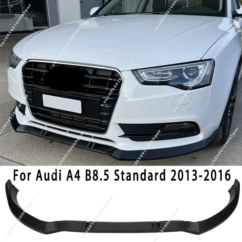

For Audi A4 B8.5 Standard 2013-2016 (Not for S-Line) Saloon & Sportback Front Bumper Lip Splitter Spoiler Front Lip Chin Canards