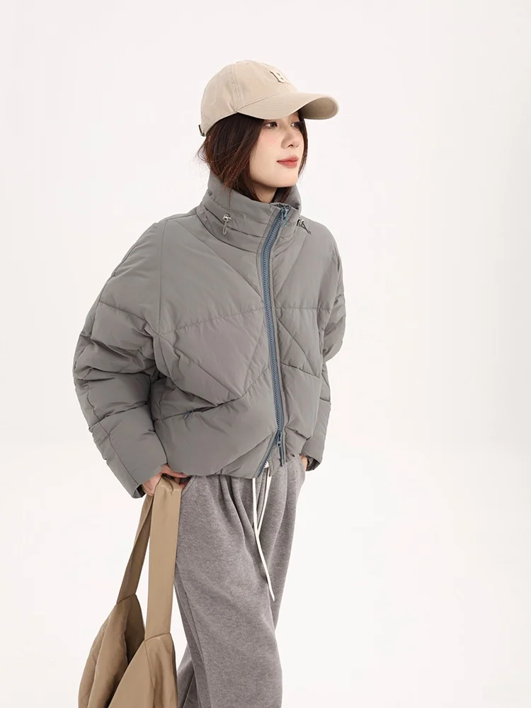 

Женская утепленная зимняя куртка Yang Pao Pao White Du с воротником-стойкой, приталенная, универсальная, для повседневной носки