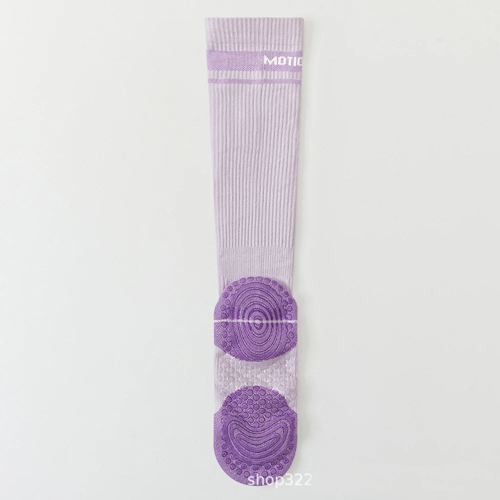 Professional Pilates Yoga Socks Women Silicone Anti-slip Breathable Compression Socks Knee High Fitness Dance Sport Socks Gifts view 5