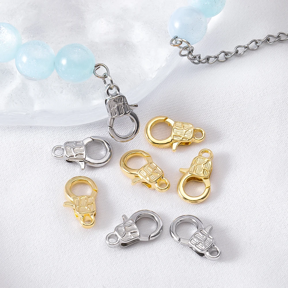 

10pcs 20pcs 30pcs Vintage Embossing Lobster Claw Clasps Clips Hooks DIY Jewelry Bracelet Necklace Keychain Craft Making Supplies