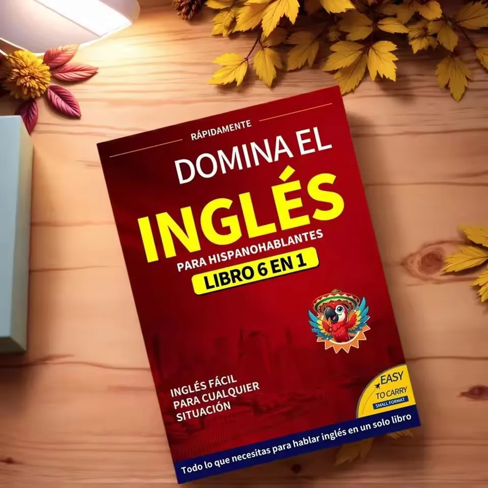 

Beginner English Books 6-in-1 Spanish Edition - Easy Language Learning Workbook with Dictionary for Reading Study Supplies