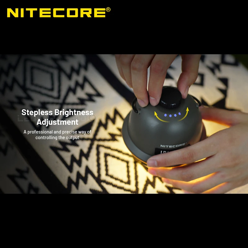 NITECORE LR40 Multifunctional USB-C Rechargeable Camping Lantern with 3 Light Sources & Stepless Brightness Adjustment