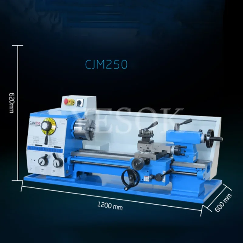 CJM250 Desktop Lathe Precision Small Machinery Metal Processing Lathe Multifunction High Precision Home Woodworking Equipment