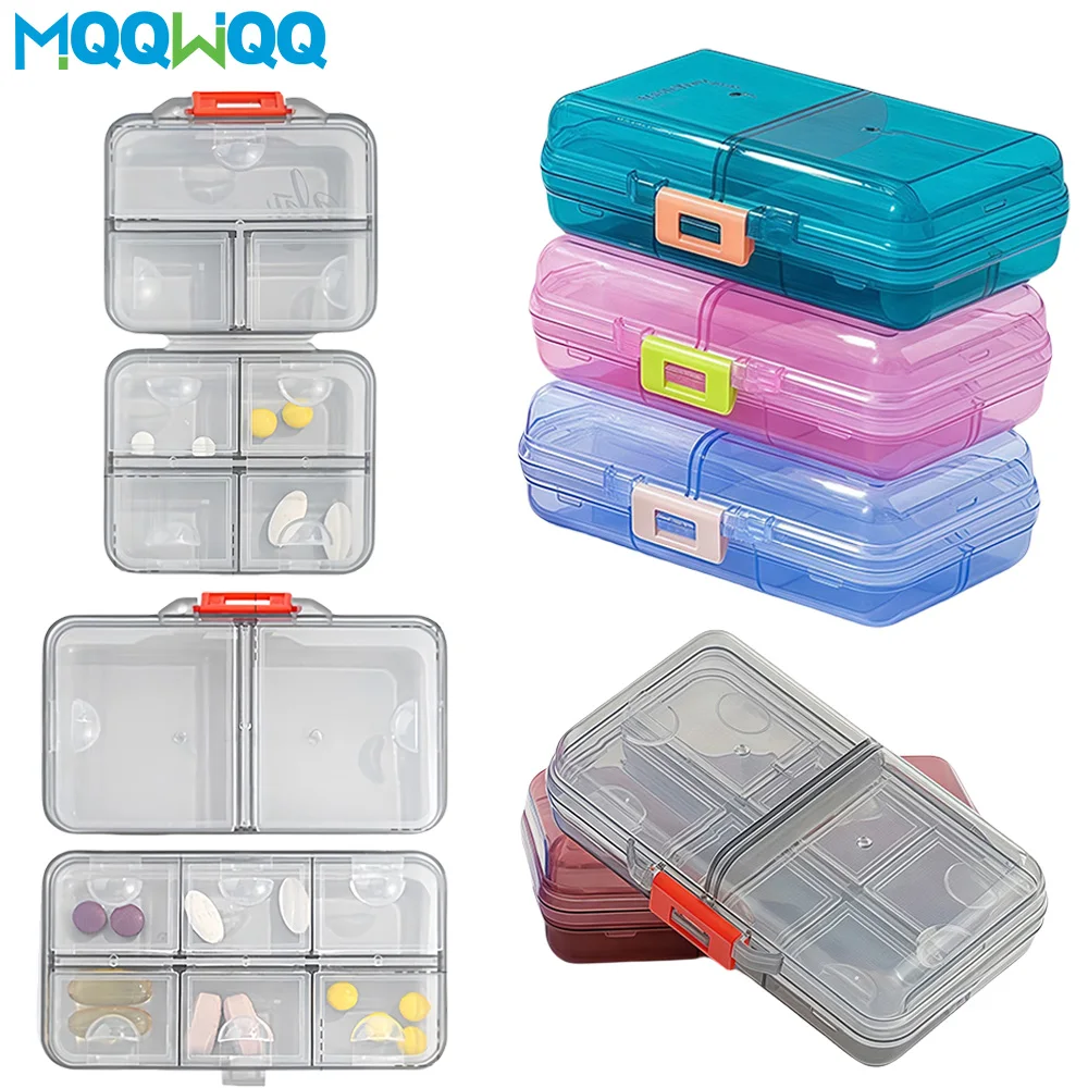 1PCS Portable Travel Pill Organizer with 7/8 Compartments,Weekly Pill Case Waterproof Pill Box for Daily Vitamins and Medicine