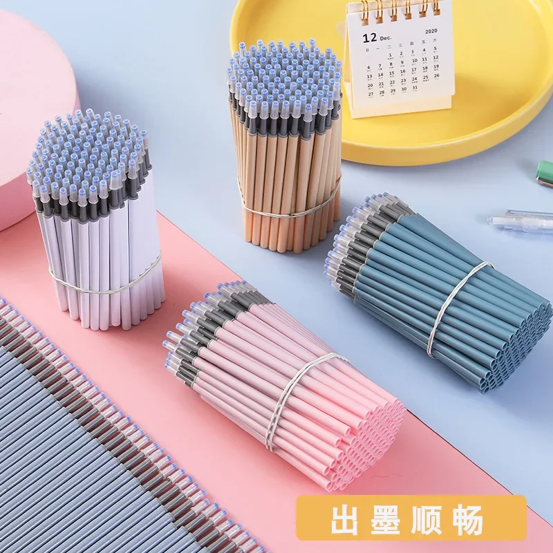 

100 шт., нейтральный стержень для ручки серии Morandi, 0,5 мм, черный сменный картридж для ручки с подписью, стержень на водной основе