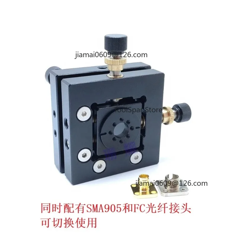 4-Dimensional Adjustable Fiber Optic Coupler Precision Fiber Alignment Stage Support SMA905 FC-PC Switchable Interface