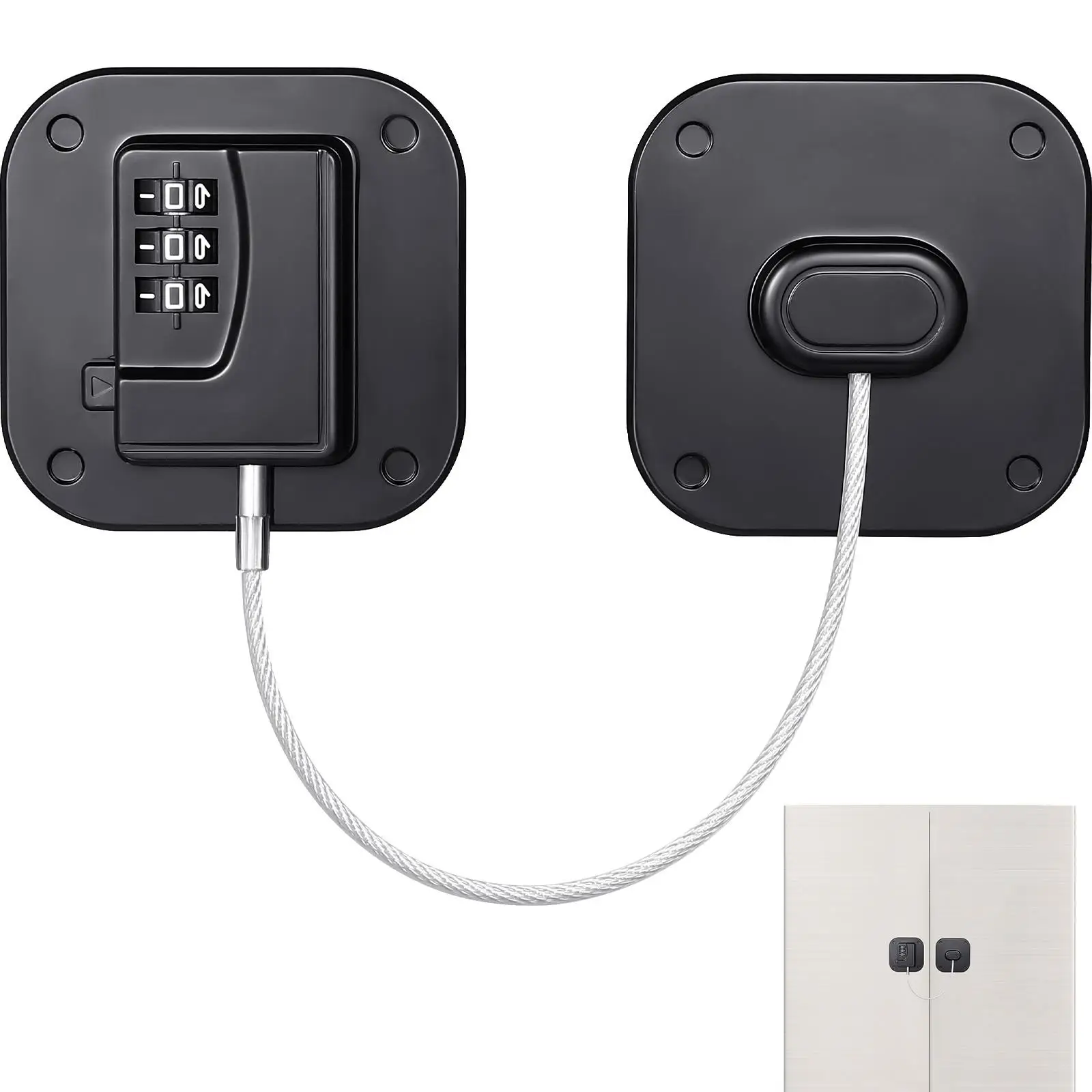 

Fridge Lock Password Safety Child Proof Refrigerator Door Cupboard Cabinet Easy Install Durable Plastic Metal Secure