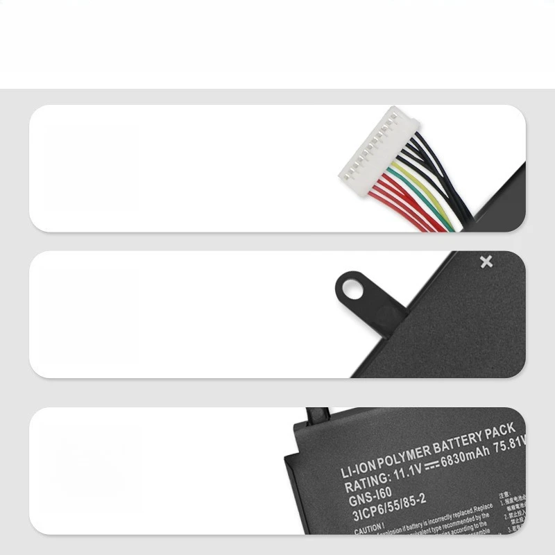 11.1 فولت 6830 مللي أمبير 75.81Wh لجيجابايت P35K P37X P57X بطارية الكمبيوتر المحمول GNS-I60 #3