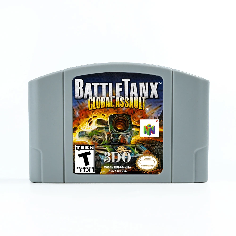 BattleTanx - Global Assault for Retro 64  Bit Game Cartridge USA Version NTSC FormatChidren Gift Gaming