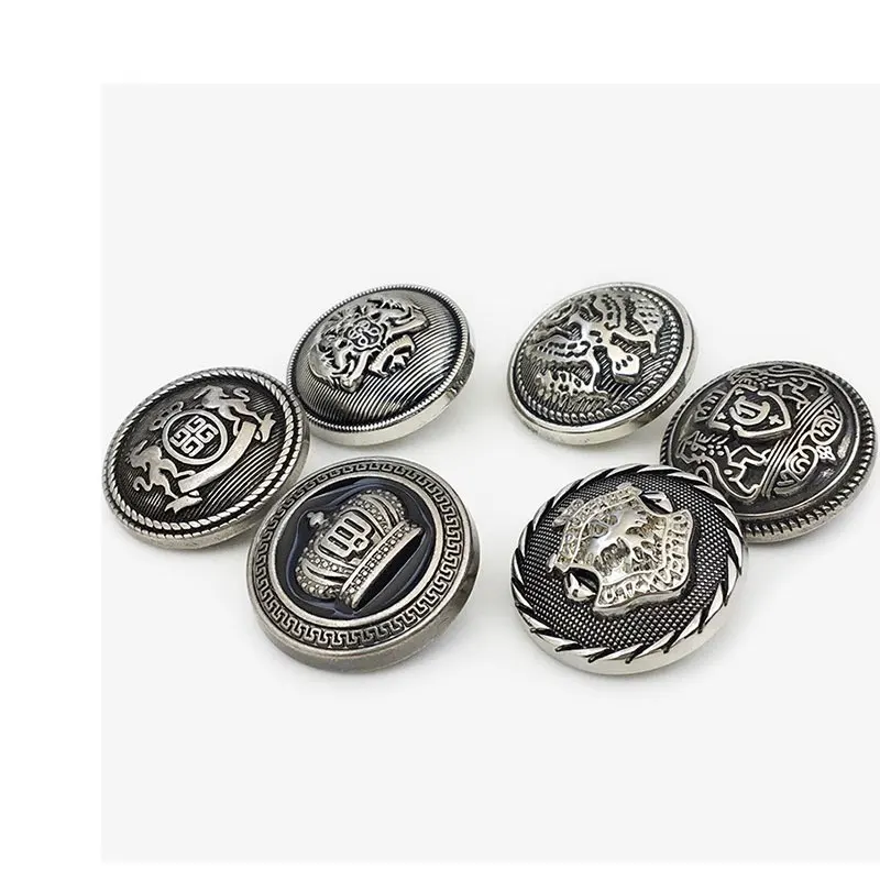 10pcs Vintage Metal Buttons for Clothing Coat Jacket Suit Buttons Sewing Material Sewing Accessories DIY Craft Supplies New