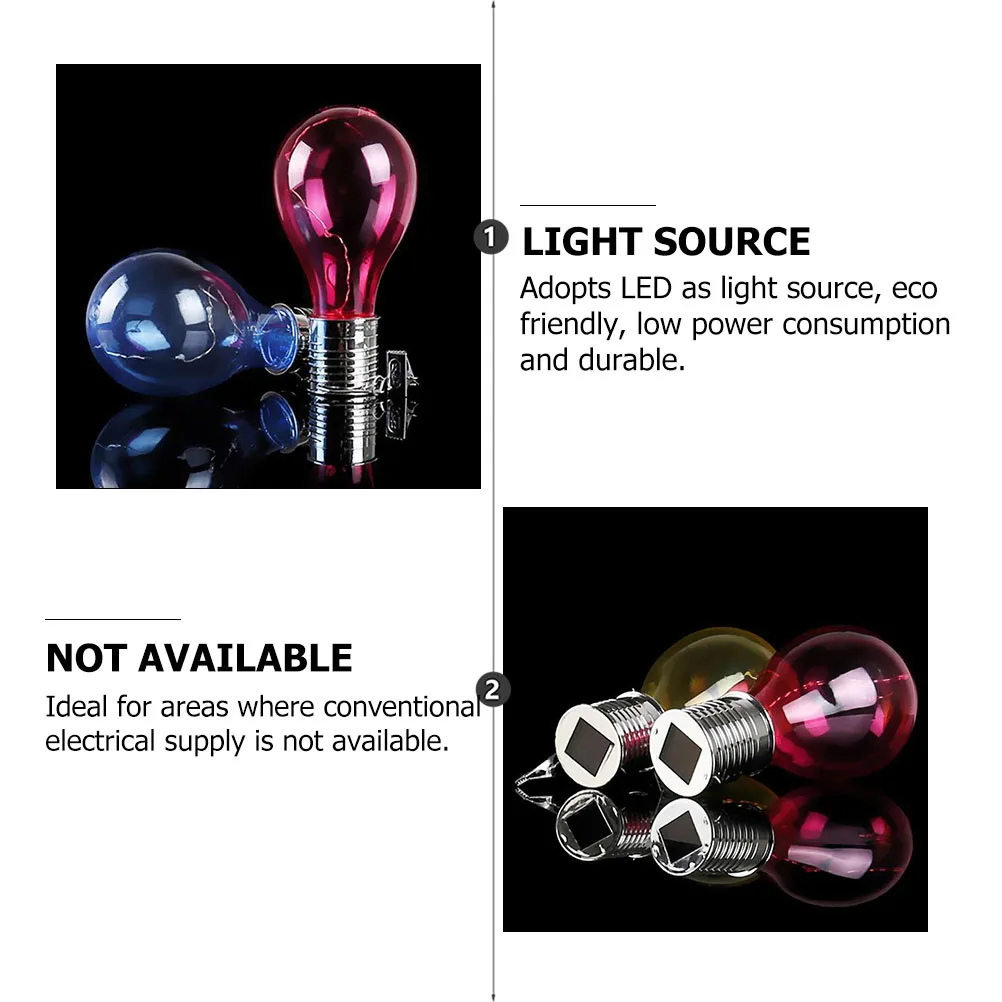 

Solar Powered Decorative Light Bulbs Outdoor Hanging Waterproof Christmas Landscape Lighting Silver Garden Lights Solar Lantern